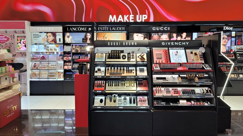 Beauty products in a store