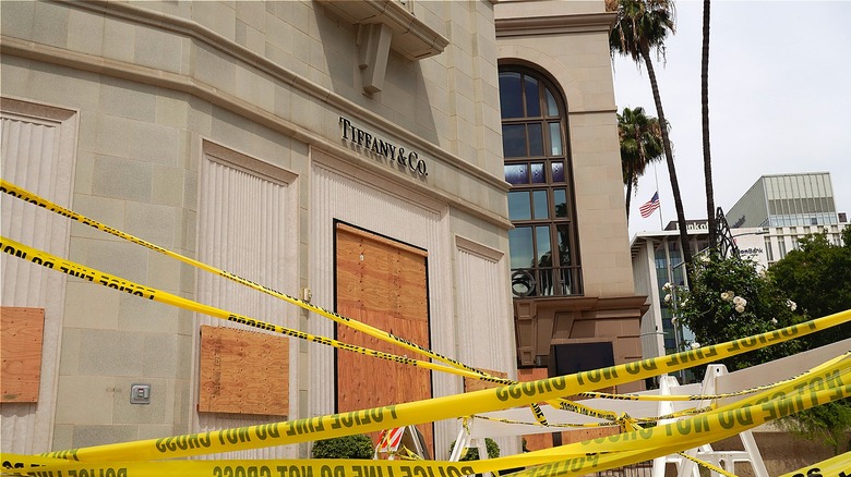 Crime scene retail storefront