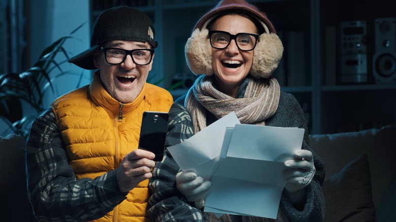 bundle up to stay warm indoors