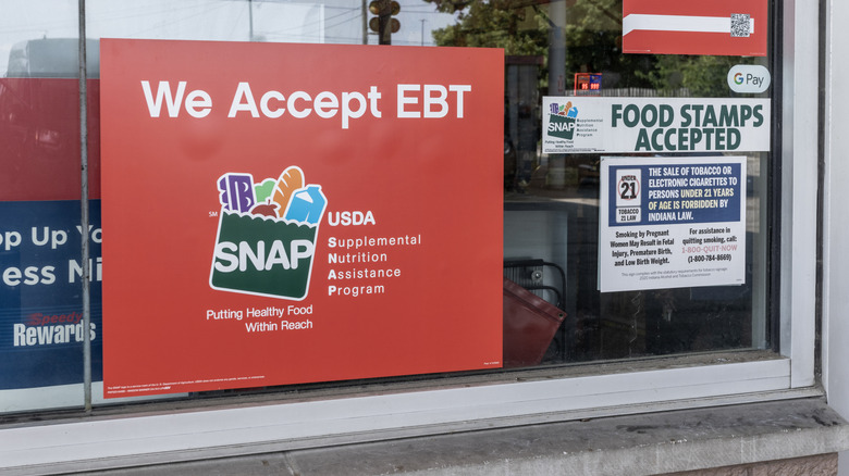 Image of sign talking about SNAP