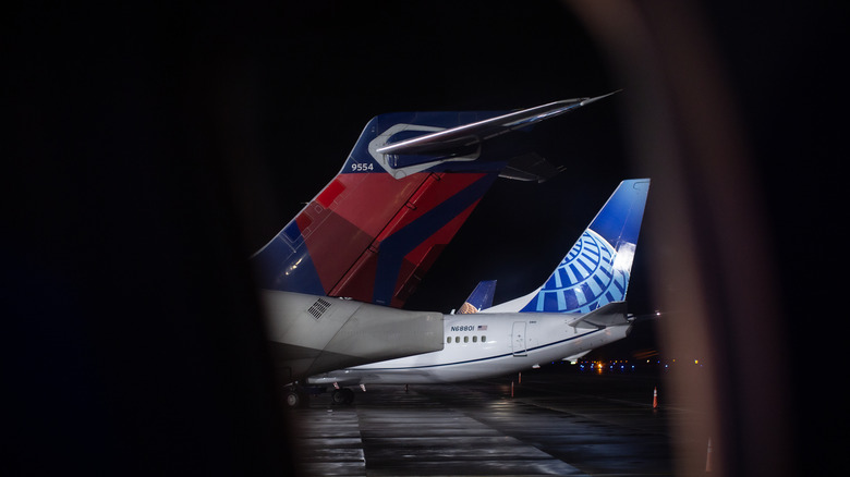 competitor airlines' planes
