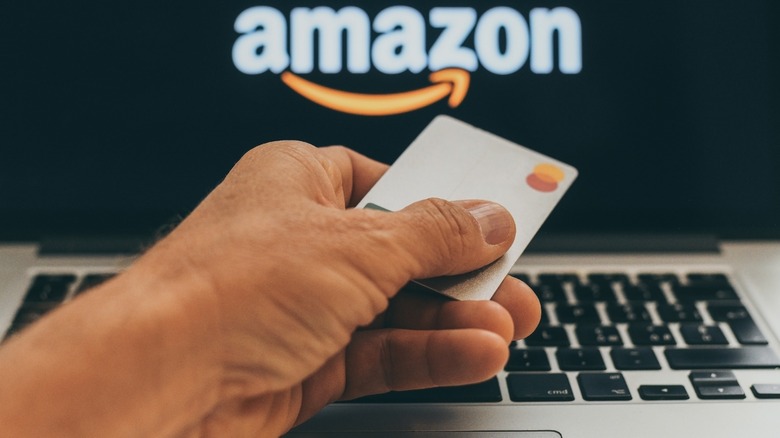 credit card and amazon logo