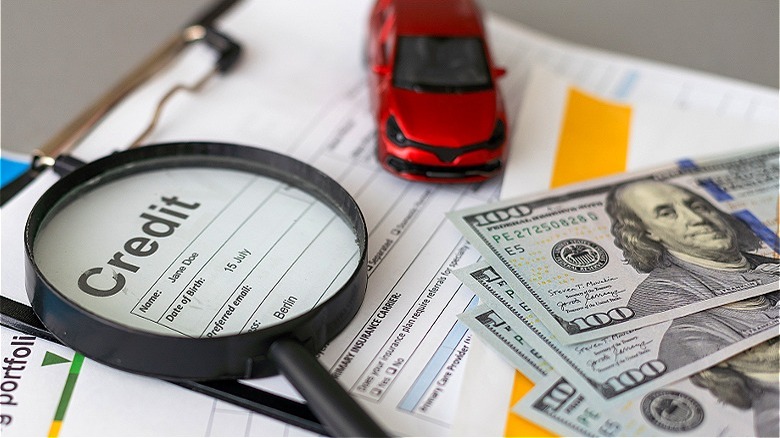 Model car with credit application