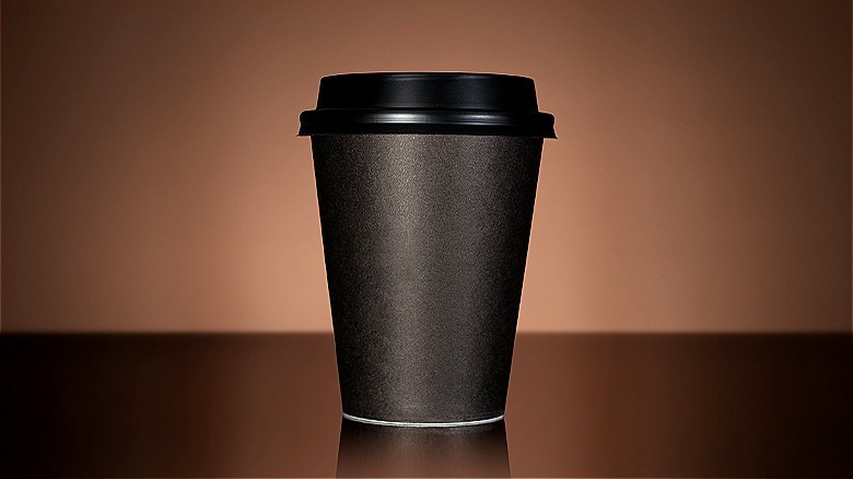 A to-go coffee cup