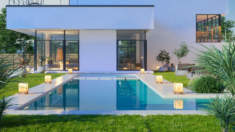a large, modern house