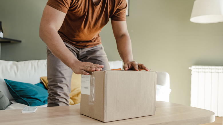 preparing to return a package