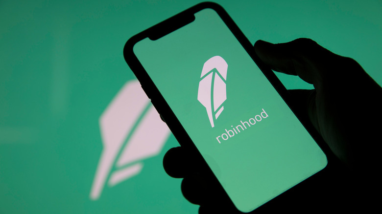 Robinhood logo on smartphone
