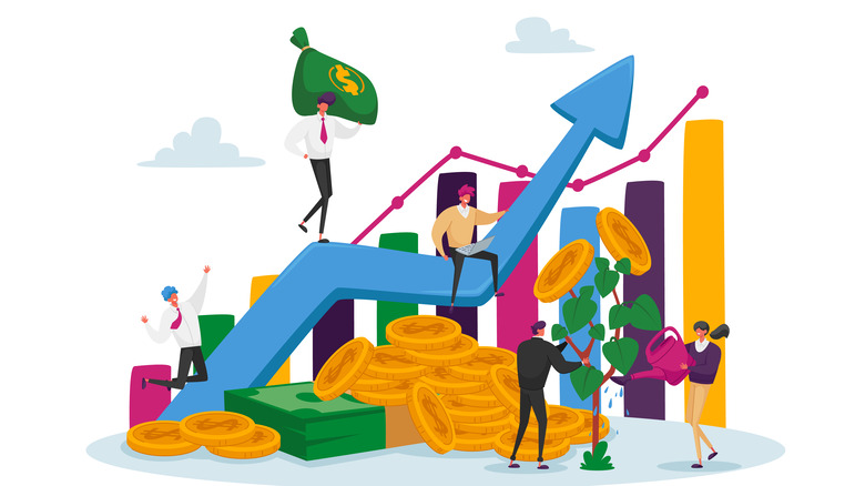illustration of growing financial wealth