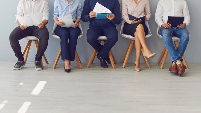 job seekers waiting for interview