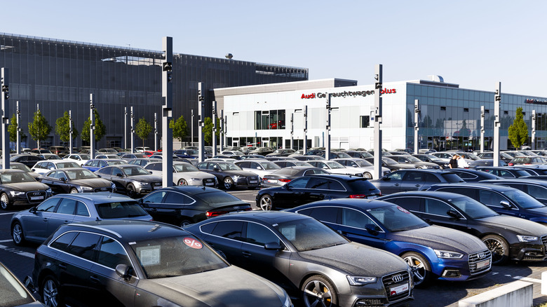 Second-hand car lot