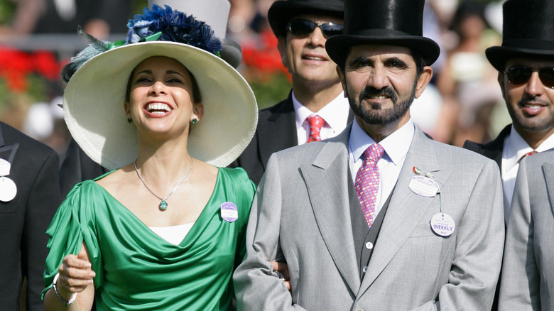 HRH Princess Haya Bint al-Hussein and HH Sheikh Mohammed at the Royal Ascot Ladies Day on June 17, 2010, in Ascot, England