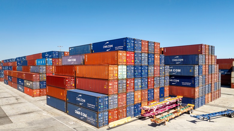 Shipping containers at the Port of Los Angeles