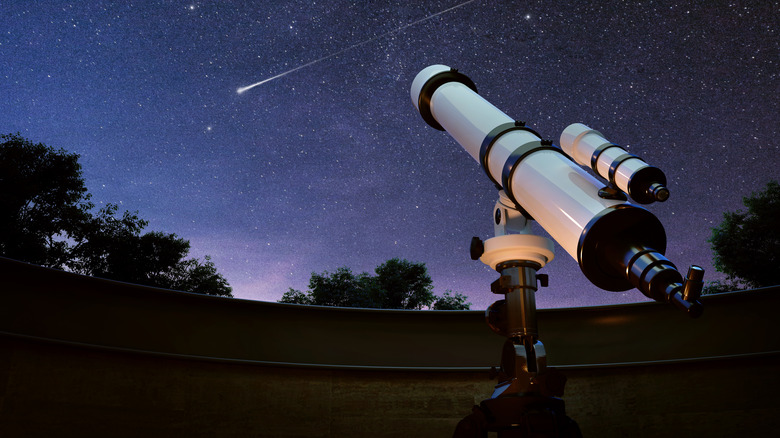 picture of telescope aimed at sky