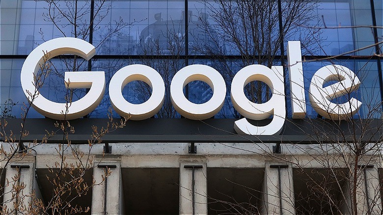 Google sign outside building