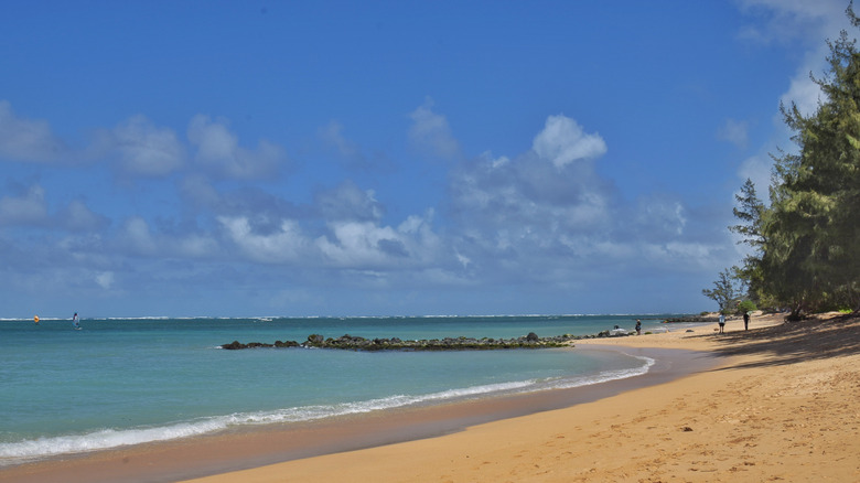 A beach in Kahului