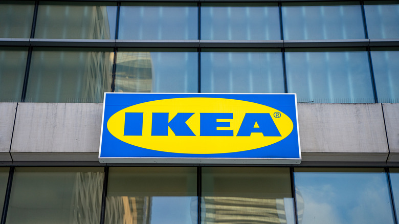 IKEA logo sign on a building