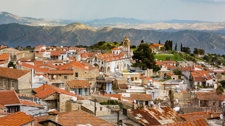 The village of Lefkara, Cyprus, famous for its handcrafted products