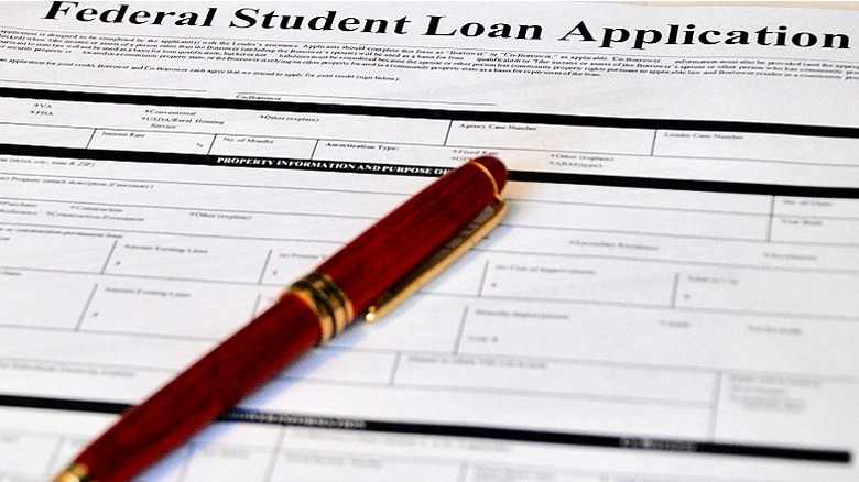 Federal student loan application