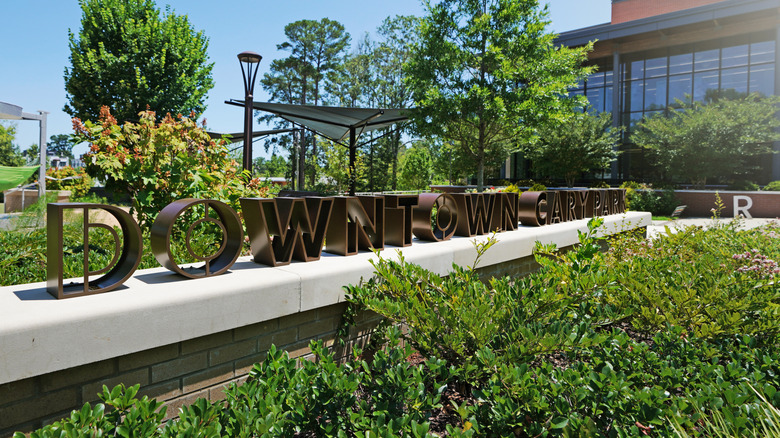 A park and public space downtown Cary, North Carolina