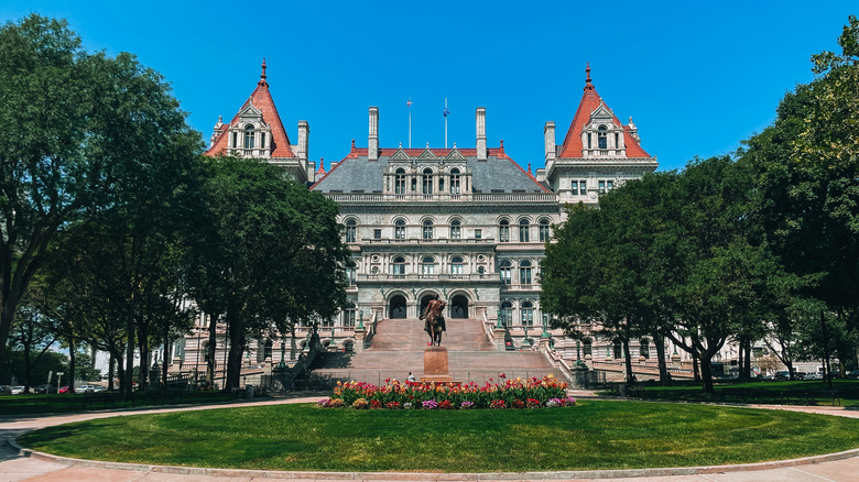 New York State Capitol building in downtown Albany, New York