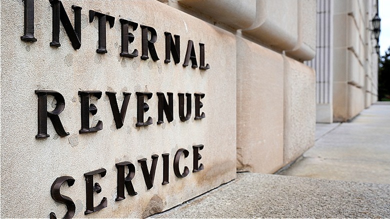 Internal Revenue Service sign