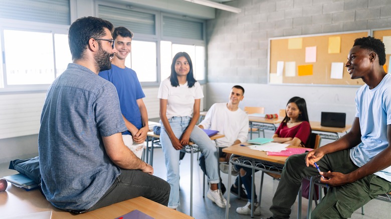 philosophy students in conversation