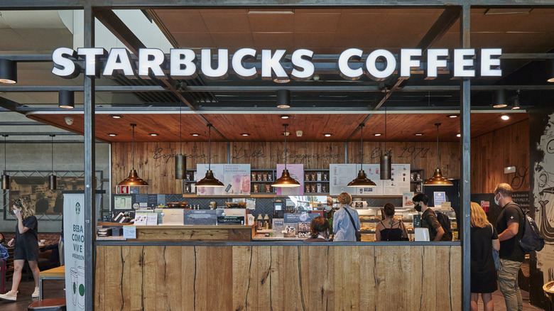 interior of starbucks store
