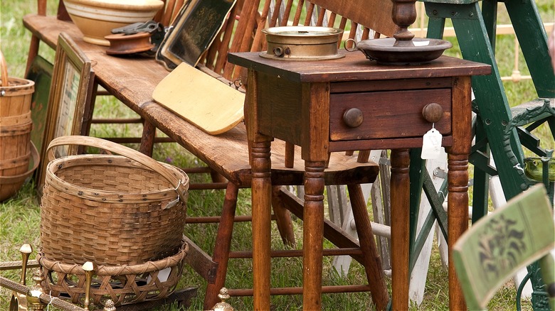 Furniture at estate sale