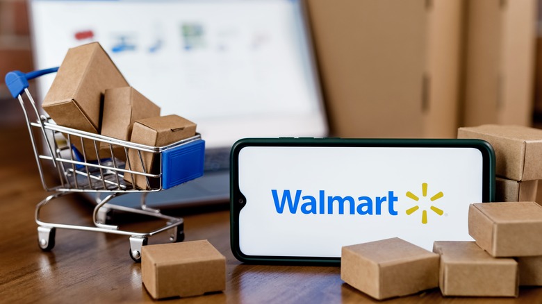 Walmart app on smartphone