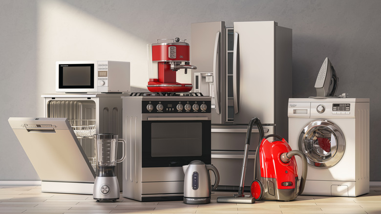 A set of major home appliances.