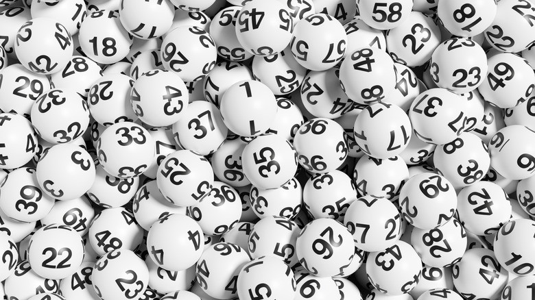 lottery balls in a pile