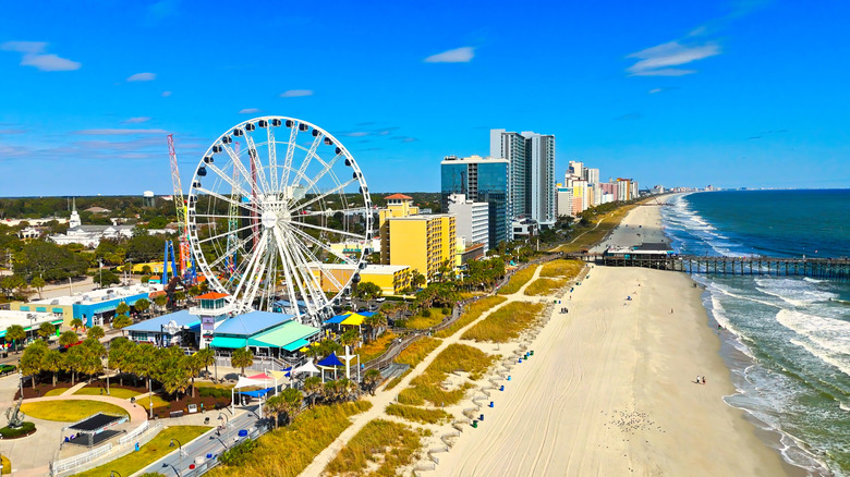 Aerial view of Myrtle Beach, South Carolina.