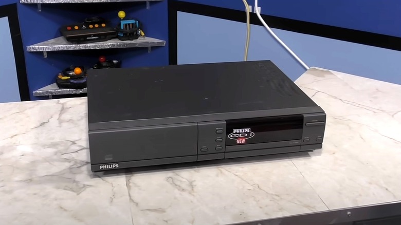 Philips CD-i sitting on a marble countertop