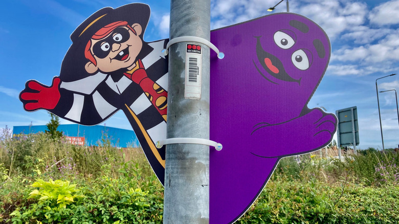 McDonald's characters Hamburglar and Grimace