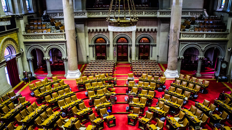 The interior of the New York state house