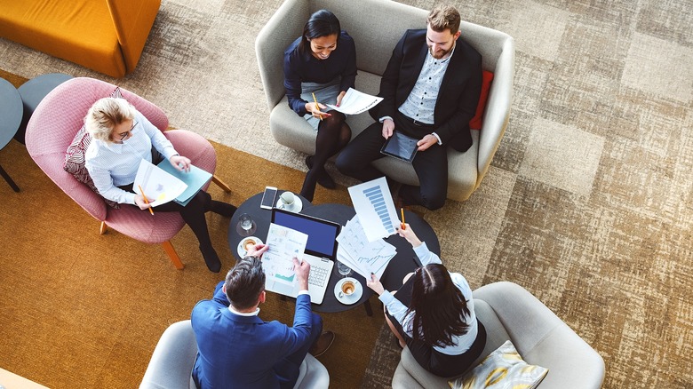 Financial experts meeting in office