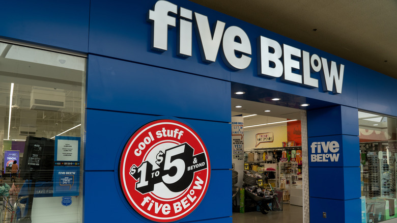Entrance to a Five Below store