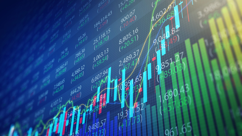 stock chart on the rise