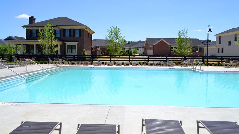 Pool in a gated community