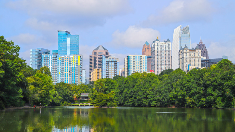 Atlanta skyline as seen from Piedmont Park