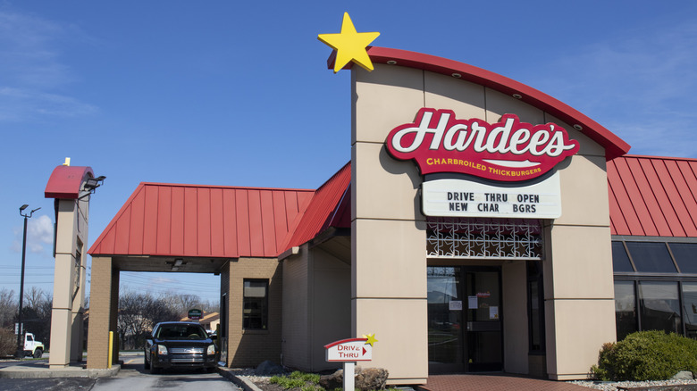 a Hardee's restaurant and drive-thru
