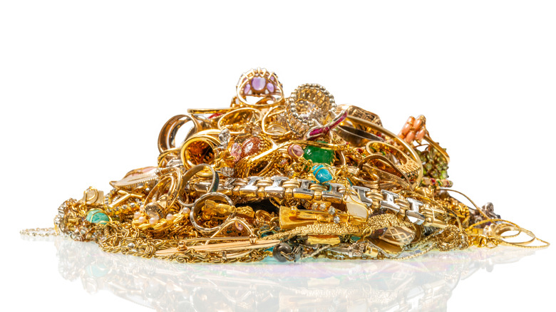 Pile of costume jewelry