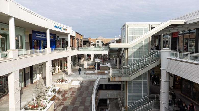 Residents walking around Oak Brook Centre Mall in Oak Brook, IL.