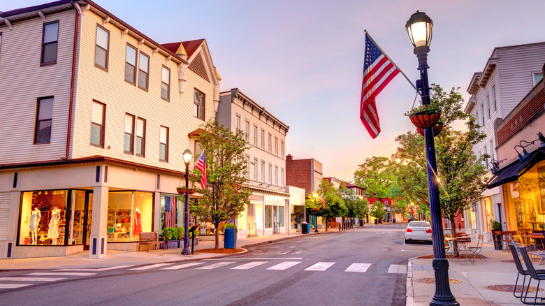 Storefronts in Rye, New York