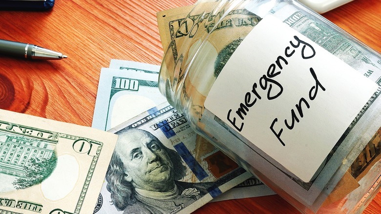 Currency with emergency fund label