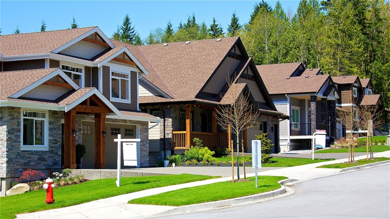 Street with homes for sale