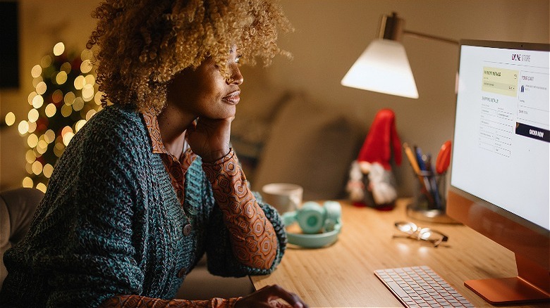Person placing order online