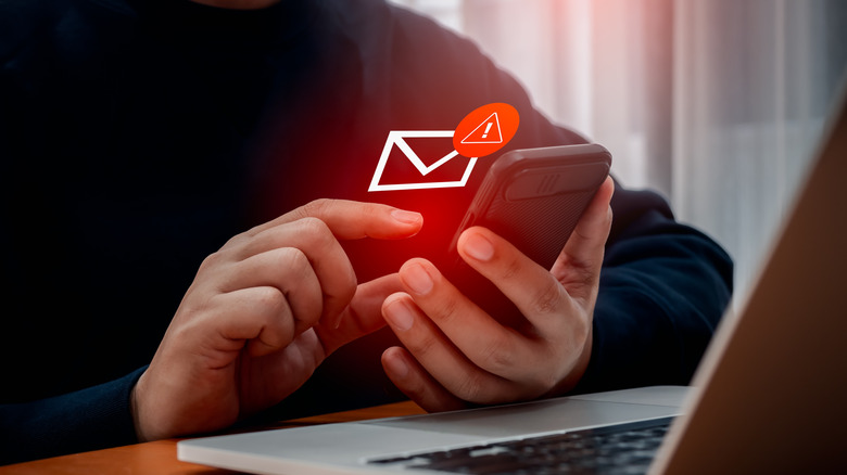 fraudulent email symbol