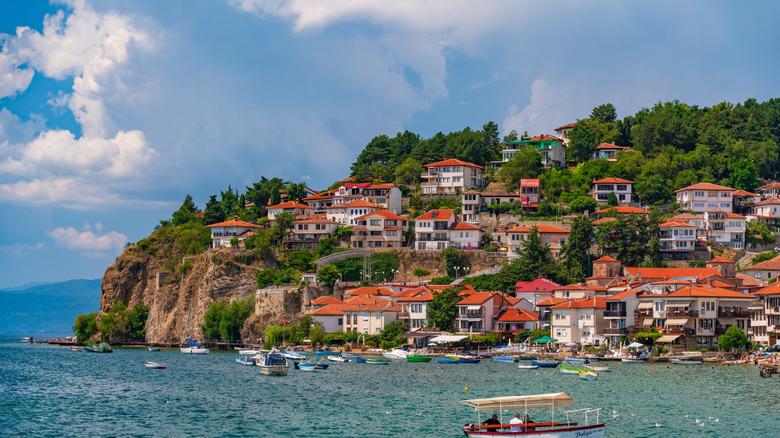 Lake Ohrid and the nearby town