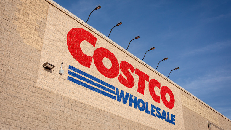 Costco storefront logo on a sunny day